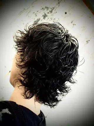 ミディアム パーマ ヘアアレンジ メンズ メンズヘア静岡 ✂︎Ryuheiのヘアスタイル