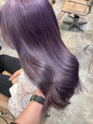 ロング カラー つやつやブラウンカラ ーあすかのヘアスタイル