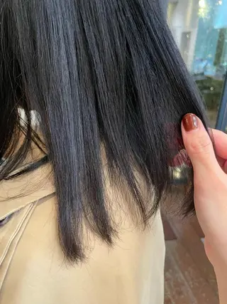 ミディアム カラー ヘアアレンジ 抜け感ボブ×パーマ ｜kazaneのヘアスタイル