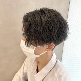 パーマ メンズ ダウンパーマ特化💎 ボブ・レイヤーりなのヘアスタイル