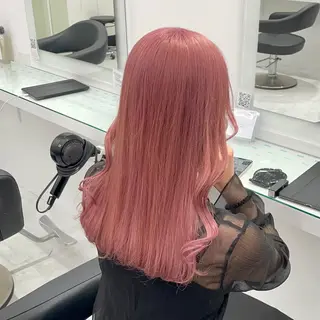 ロング カラー 暖色🩷透明感カラー ♡Maika♡のヘアスタイル