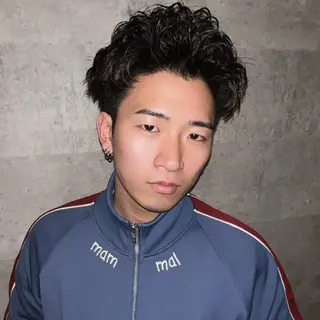 カラー パーマ メンズ 早川 翔夢のヘアスタイル