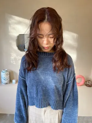 ロング カラー 渡部 真世のヘアスタイル