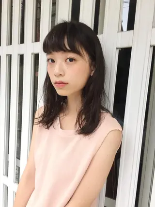 ミディアム カラー パーマ 【白髪ぼかし 専門GBG】自由が丘のヘアスタイル