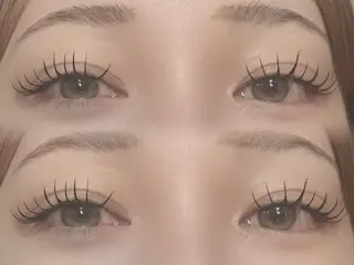マツエク・マツパ 韓国風艶髪カラー× 束感まつ毛🎀美雨のマツエク・マツパデザイン