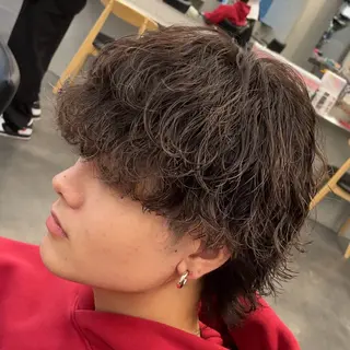 ミディアム パーマ ヘアアレンジ メンズ fifth 石川 凪のヘアスタイル