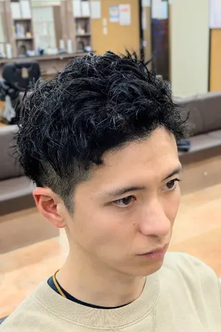 ショート パーマ 理容プラージュ燕三条 福井のヘアスタイル