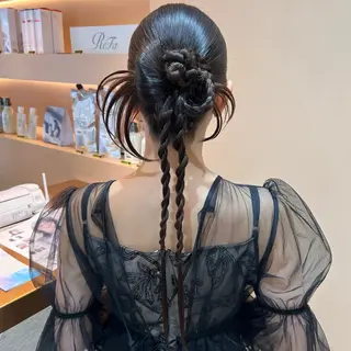 ロング ヘアアレンジ ✨カチモリ✨レイヤー 韓国ヘア🇰🇷ゆいのヘアスタイル