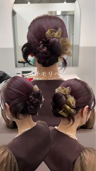 ミディアム ヘアアレンジ SALOWIN新宿三丁目 Frente店所属・薄田 珠美のヘアスタイル