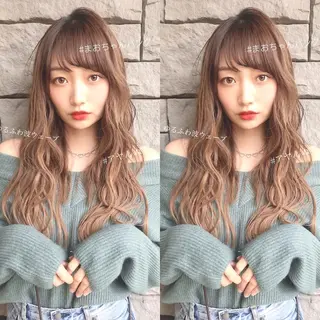 ロング カラー 店長/mao/ 前髪/顔周りカットのヘアスタイル