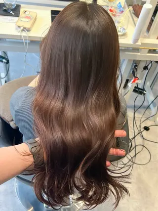 ロング カラー 恵比寿韓国レイヤー× 艶透明感カラー大場のヘアスタイル