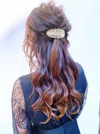 ロング ヘアアレンジ 髪質改善/艶髪 やまなかのヘアスタイル