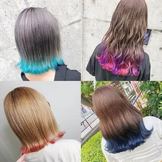 ミディアム カラー ヘアアレンジ メンズ キッズ 💟Chloe原宿店 🩶ハイトーンのヘアスタイル