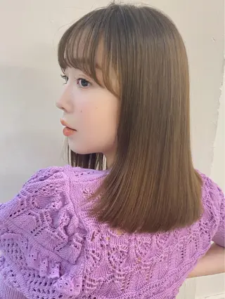 ミディアム カラー 🪭risa 暖色/レイヤー🪭のヘアスタイル