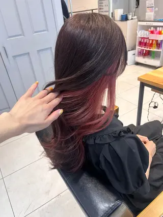 セミロング カラー 💖韓国風艶髪ヘア 💖EREN🦋のヘアスタイル