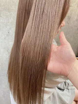 セミロング カラー 横浜美容室/暖色系 michika🌹のヘアスタイル
