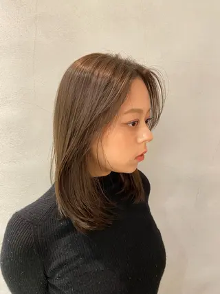 ミディアム カラー 表参道/ボブカット 岩倉稜真のヘアスタイル