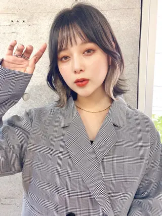 ミディアム カラー 似合わせレイヤー 🇰🇷荒木洋文のヘアスタイル