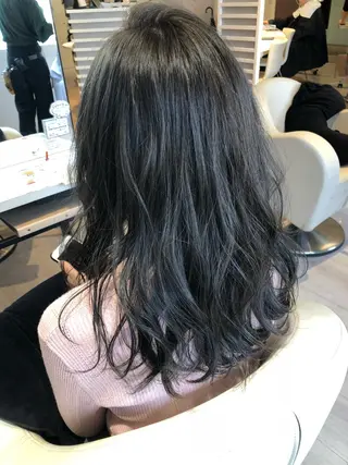 セミロング カラー 金子 富士のヘアスタイル
