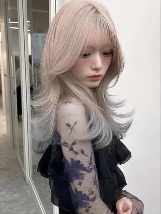 セミロング 福園 弘郁のヘアスタイル