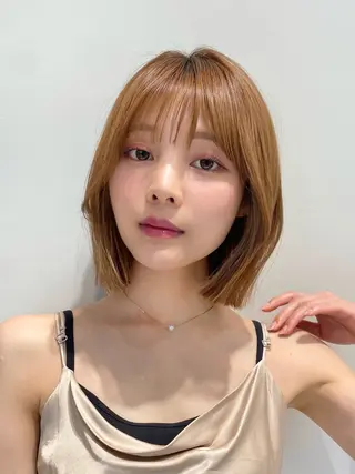 ショート カラー パーマ ヘアアレンジ 小野寺瑞希 /最小顔カットのヘアスタイル