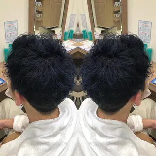 カラー メンズ 韓国レイヤー×透明感 カラー/山崎一輝のヘアスタイル