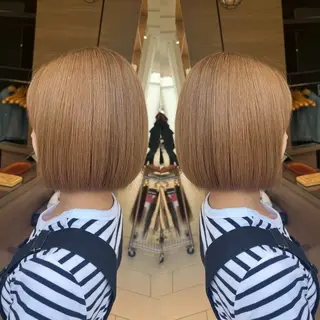 ショート バレイヤージュ ボブ🌈ナツヤのヘアスタイル