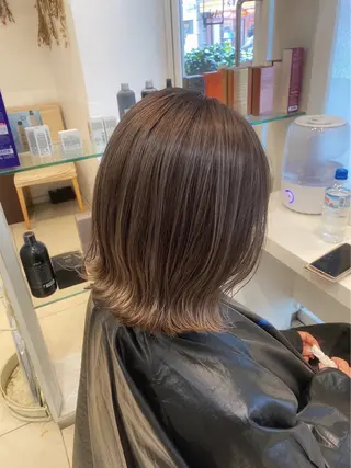 ミディアム カラー 艶髪カラー/髪質改善 細貝 舞利のヘアスタイル