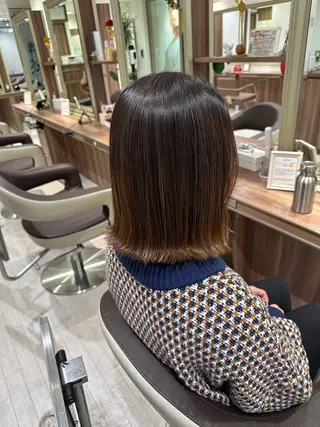 ミディアム 清瀬駅/痛ませない 縮毛矯正/山崎のヘアスタイル