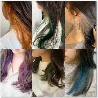カラー セミロング N° emirai 溝の口のヘアスタイル