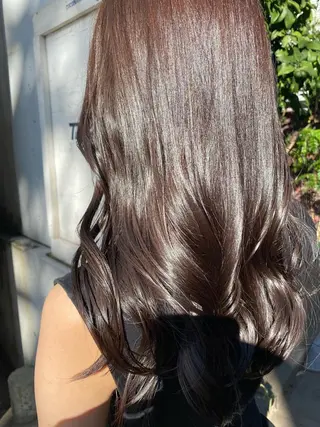 セミロング カラー お任せヘア☘️☘️ 及川渚のヘアスタイル