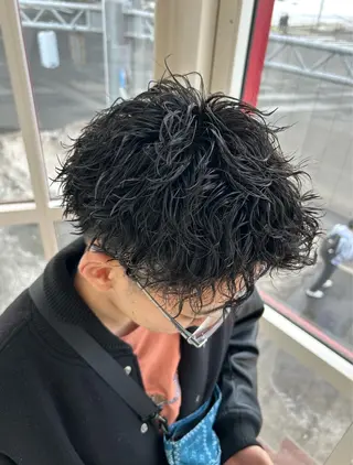 パーマ メンズ メンズパーマ/メンズ カット/たばたよしきのヘアスタイル