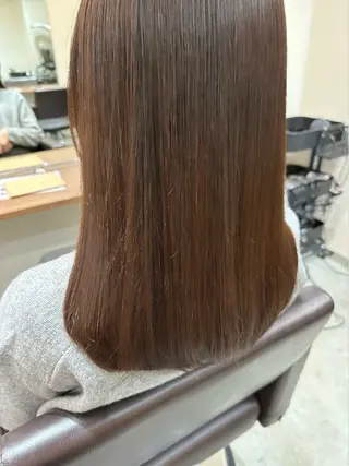 ミディアム 縮毛矯正+モテカラー 🎀✨MIHOのヘアスタイル