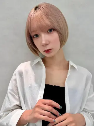 ショート カラー ショート✂️ボブ✂️ 💎Ash茗荷谷💎のヘアスタイル