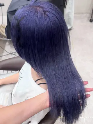 セミロング カラー ヘアアレンジ 天神/ブリーチ/ ブリーチなしカラーのヘアスタイル