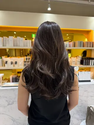 セミロング カラー ヘアアレンジ 髪質改善特化 🫧松野力也のヘアスタイル