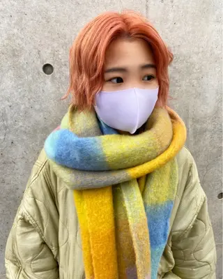 ショート カラー 🧡色落ちまで2度綺 麗なカラー🧡ヨシキのヘアスタイル