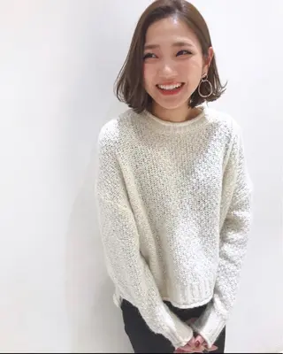 ショート カラー k-twoたき✨艶感 カラー/美髪矯正のヘアスタイル
