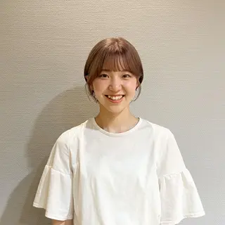 ショート カラー かわい りほのヘアスタイル