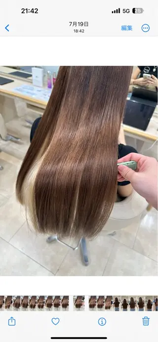 ロング カラー 艶髪 黄金比みくのヘアスタイル