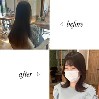 ミディアム 顔周りカット/透明感 カラー🤍大塚蛍のヘアスタイル