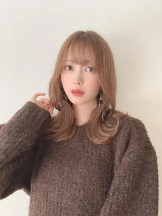 ミディアム カラー なりたいが叶う ながしまじゅんきのヘアスタイル