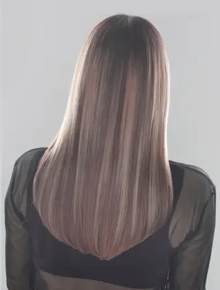 カラー 縮毛矯正×髪質改善 カラー×クロスパーマのヘアスタイル