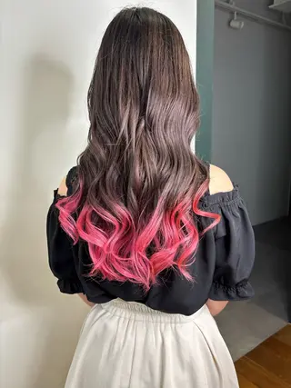 ロング カラー ハードパーマ Rico💜のヘアスタイル
