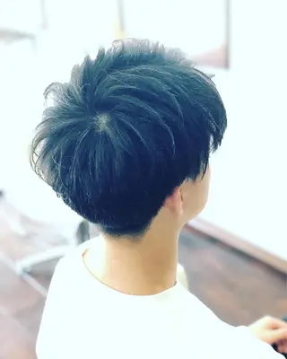 ショート カラー パーマ ヘアアレンジ メンズ men's特化　石井 貴章のヘアスタイル