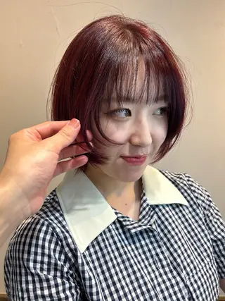 ショート カラー アレンジ/新宿 透明感カラー/ヤノのヘアスタイル