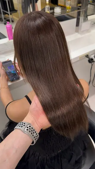 ロング 縮毛/ダブルカラー 🦋ベージュヘア🦋のヘアスタイル