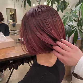ショート カラー 【完全個室】髪質改善 暖色カラー/山崎唯奈のヘアスタイル