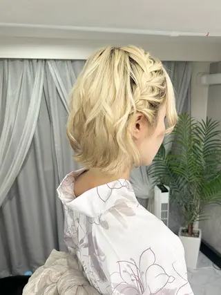 ショート ヘアアレンジ ヘアセット専門店 Rのヘアスタイル