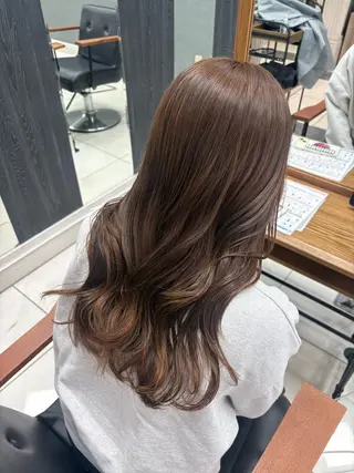 ロング 艶髪/透明感カラー 🫧韓国ヘアのヘアスタイル